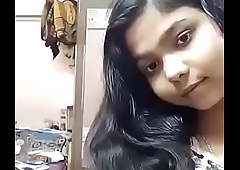 Odia teen girl undressing in front of the mirror