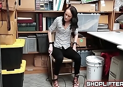 Helpless Shoplyfter Kylie Martin Tied To Chair With Rope