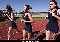 Hot Broad-shouldered Female Teen Track Star Fucks New Girl To Orgasms