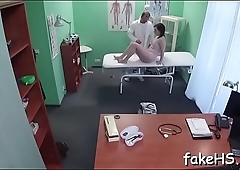 Horny doctor likes when her cunt is fucked mercilessly
